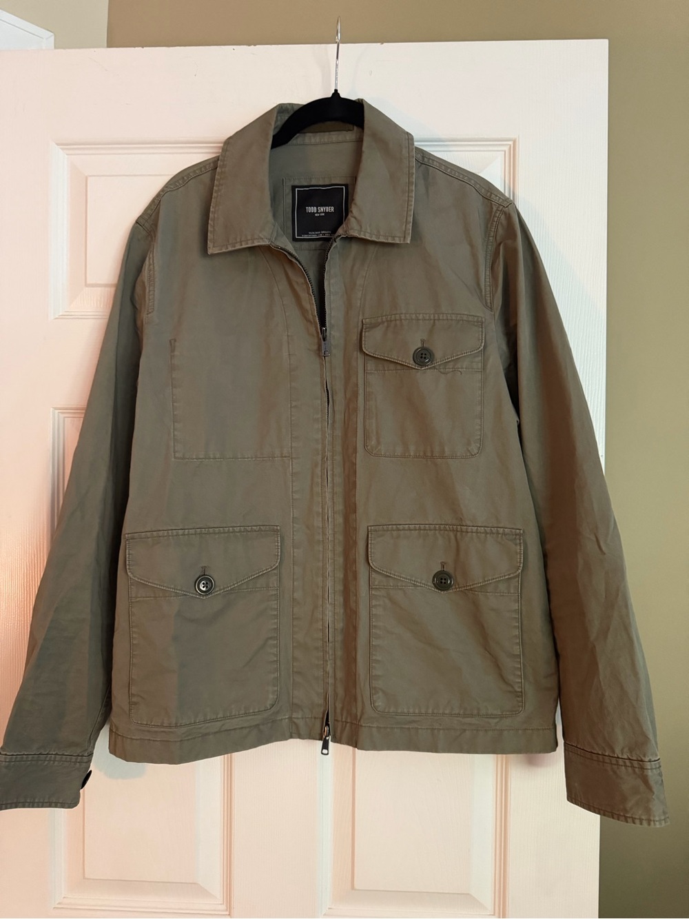 Todd Snyder Military-Style Olive Zip Field Jacket